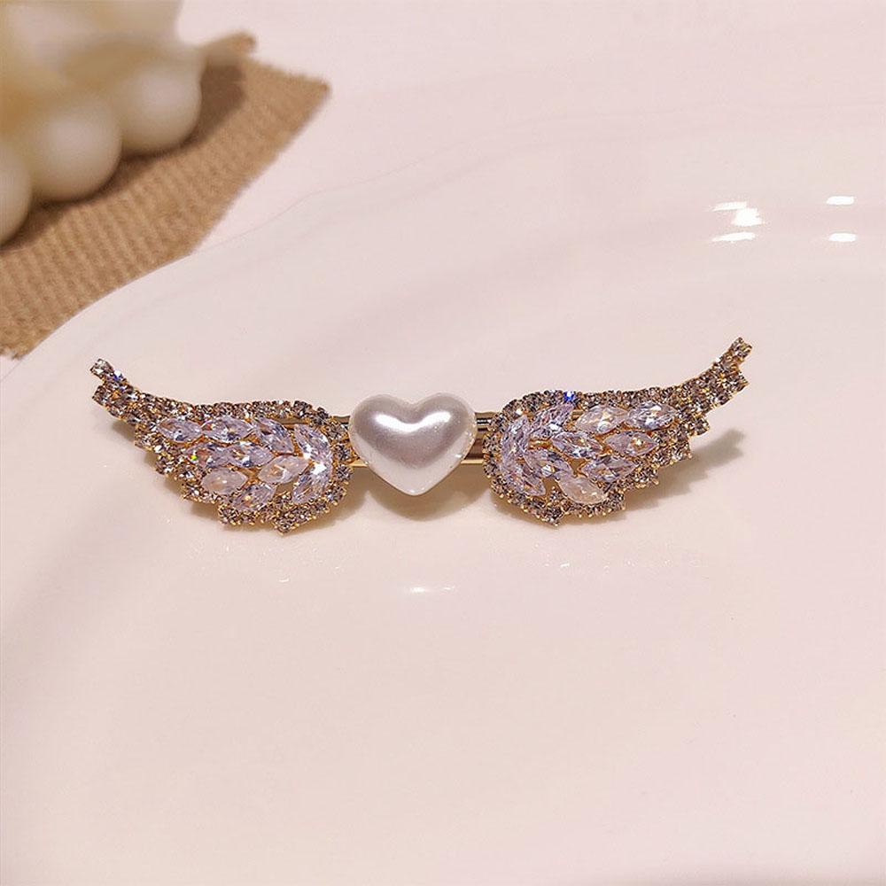 Kẹp Tóc Hình Cánh Thiên Thần / Trái Tim Phong Cách Hàn Quốc Ngọt Ngào Cho Nữ BERNARDO|Kẹp Mỏ Vịt Chuyên Dụng Chất Lượng Cao