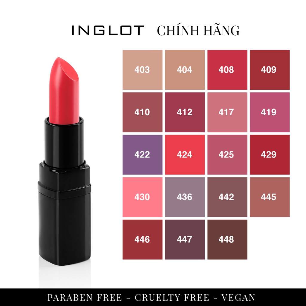 Son thỏi dạng lì Lipstick Matte Inglot (4.5g)