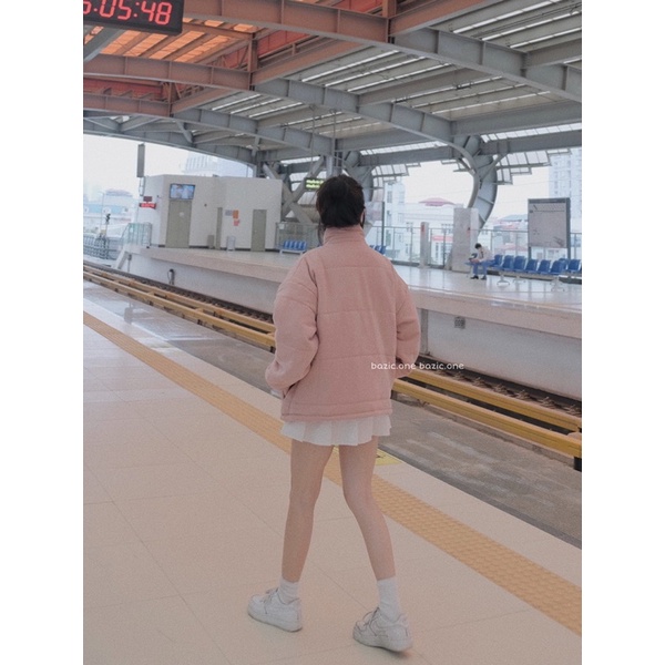 Áo Khoác Phao chần bông, áo khoác phao form ngắn unisex Bazic one