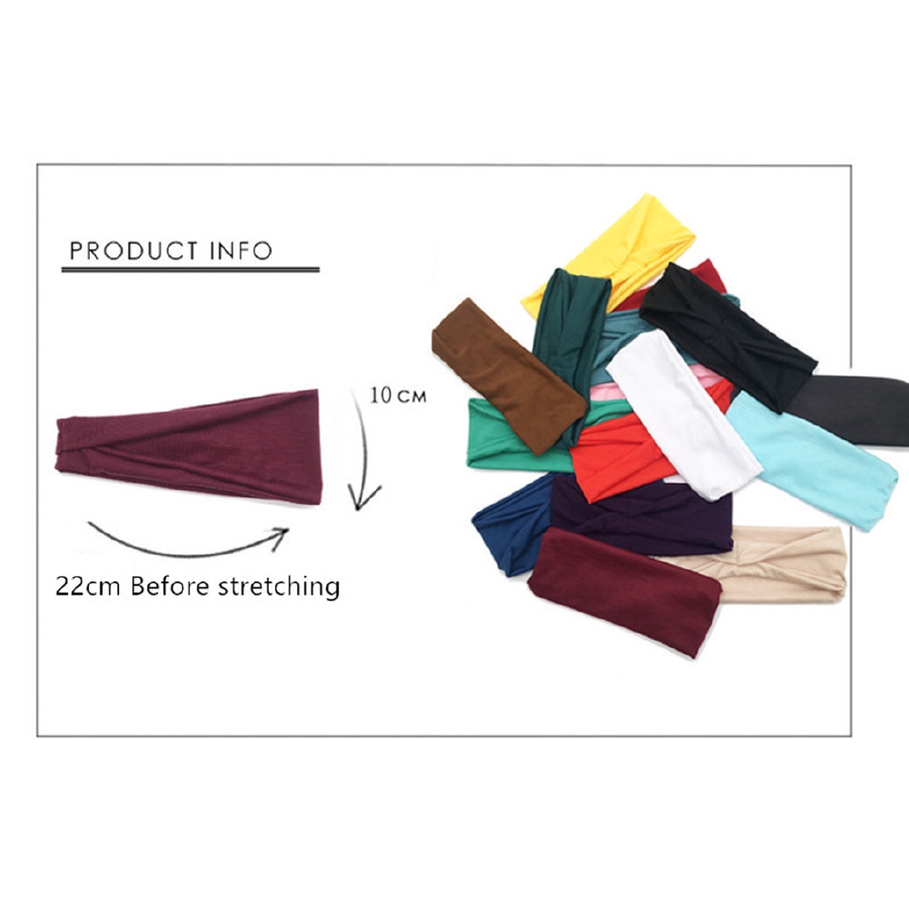 Băng Đô Thể Thao Màu Trơn Chất Liệu Co Giãn Thoải Mái