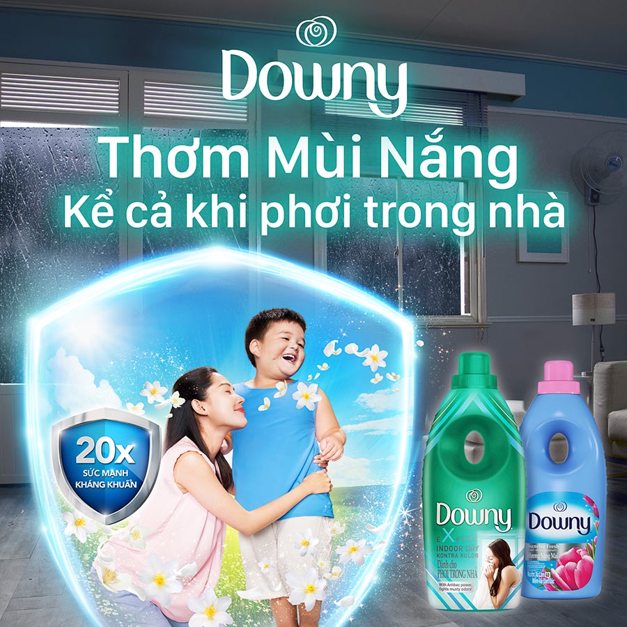 Nước xả vải Downy chai 900ML, Đủ Hương tinh dầu thiên nhiên.
