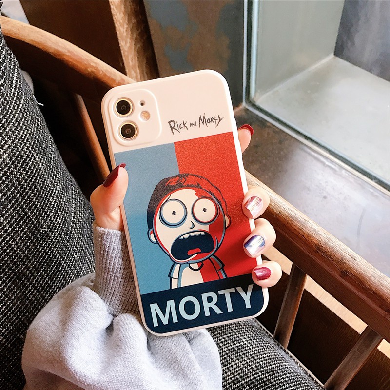 ốp điện thoại Silicone Mềm In Hình Hoạt Hình Rick And Morty Cho Iphone 11 12 Pro Max 12 Mini 6 6s 7 8 Plus Se 2020 X Xs Max Xr