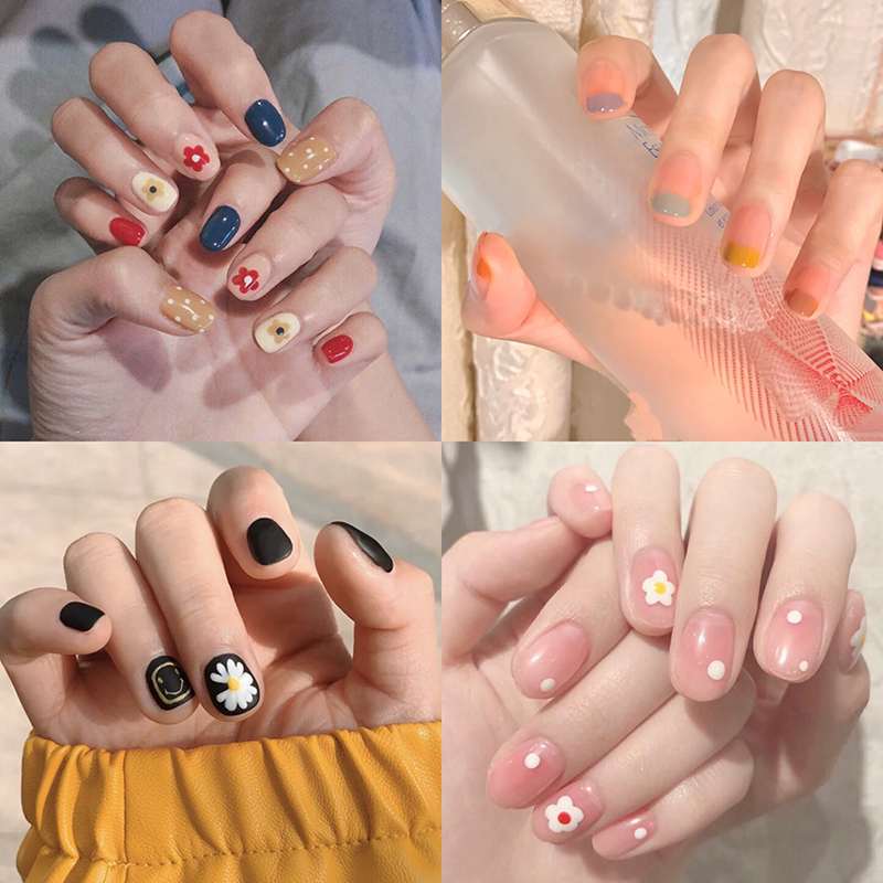 Hộp 24 móng tay giả dễ thương dành cho nữ
