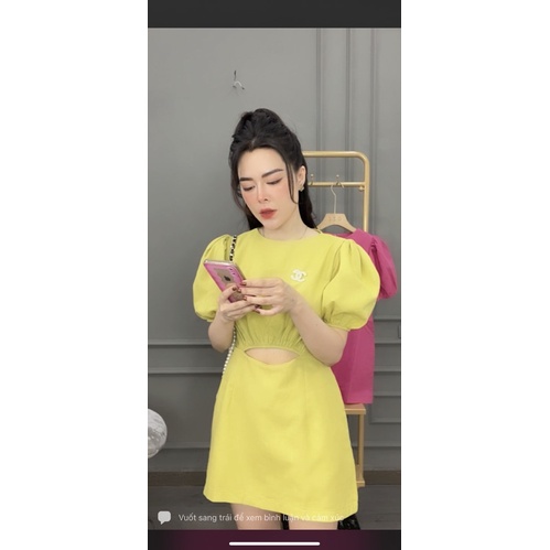 Jum giả váy khoét eo kèm tag QP