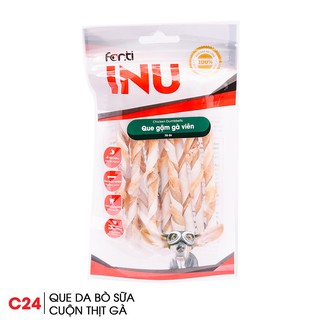Xương que da bò sữa cuộn gà inu gói 70g