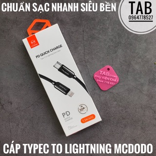 Cáp Sạc Nhanh Mcdodo TypeC To Lightning