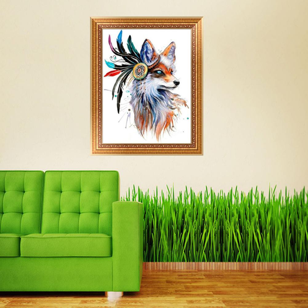 Tranh đính đá 5D DIY hình chú cáo đáng yêu xinh xắn | BigBuy360 - bigbuy360.vn