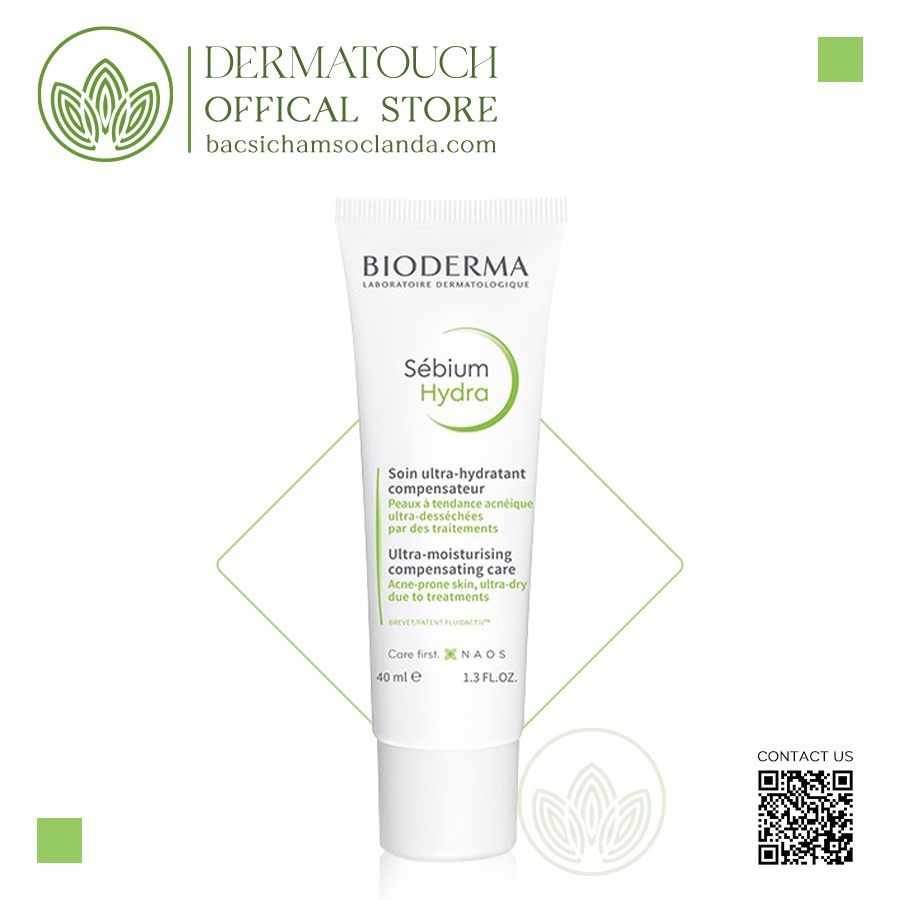 Kem dưỡng ẩm Bioderma Sebium Hydra dành cho da mụn nặng