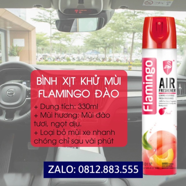 Combo 03 Bình Xịt khử mùi xe ôtô Air Freshener Flamingo F011