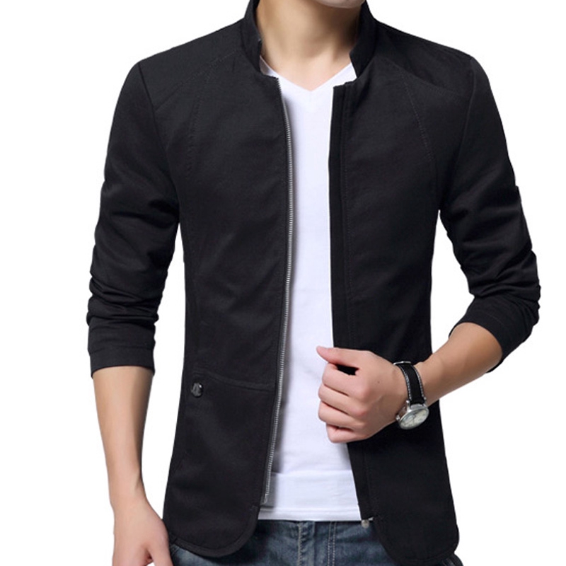 Mới Áo Khoác Blazer Phối Nút Cho Nam