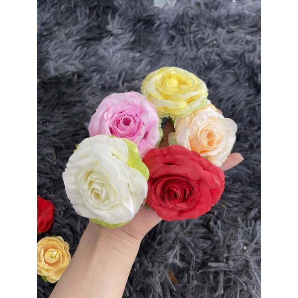 Đầu bông hoa trang trí oản lễ, hoa decor chụp ảnh