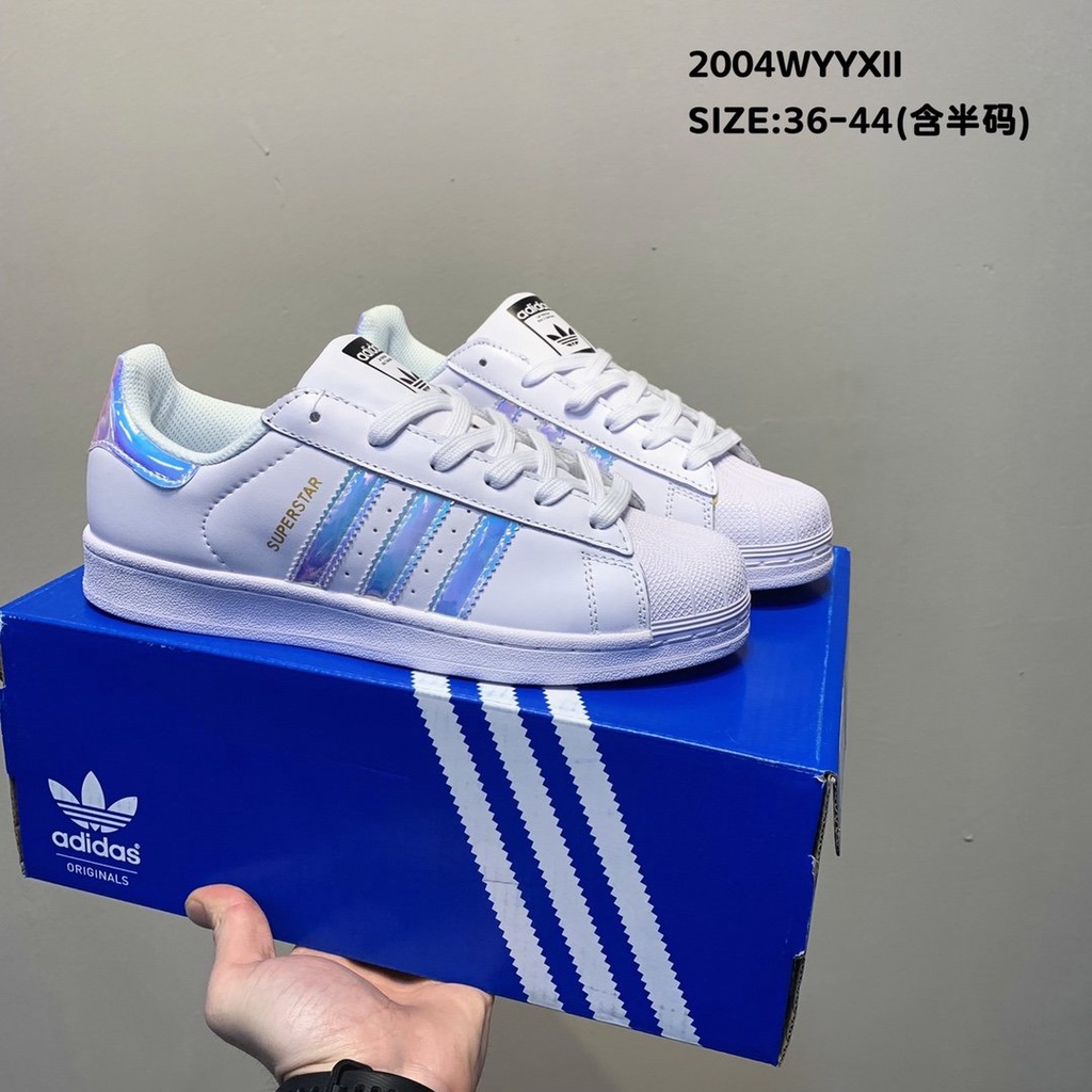 Giày Thể Thao Adidas Originals Superstar Đế Mềm Màu Xanh Dương Cổ Điển Dễ Phối Đồ