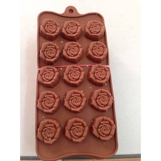Khuôn silicon hoa hồng / bông hồng / khuôn socola lò nướng - Silicone Chocolate Mold Rose Shape for candy