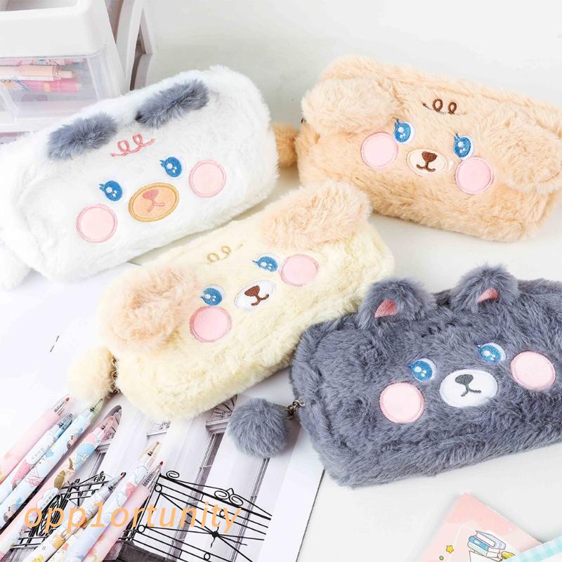 Túi đựng đồ trang điểm hình thú nhồi bông hoạt hình dễ thương cho bé/ văn phòng