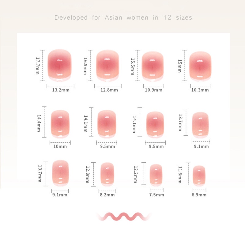 Hộp 24 Móng Tay Giả Thời Trang R350 Chống Nước Dễ Thương