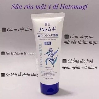 Sữa rửa mặt Hatomugi 130gr trắng sáng da chính hãng Nhật Bản | BigBuy360 - bigbuy360.vn