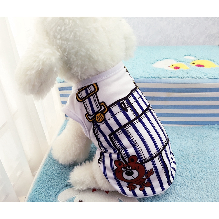 Áo không tay cho thú cưng bằng cotton thoáng khí thời trang xuân hè