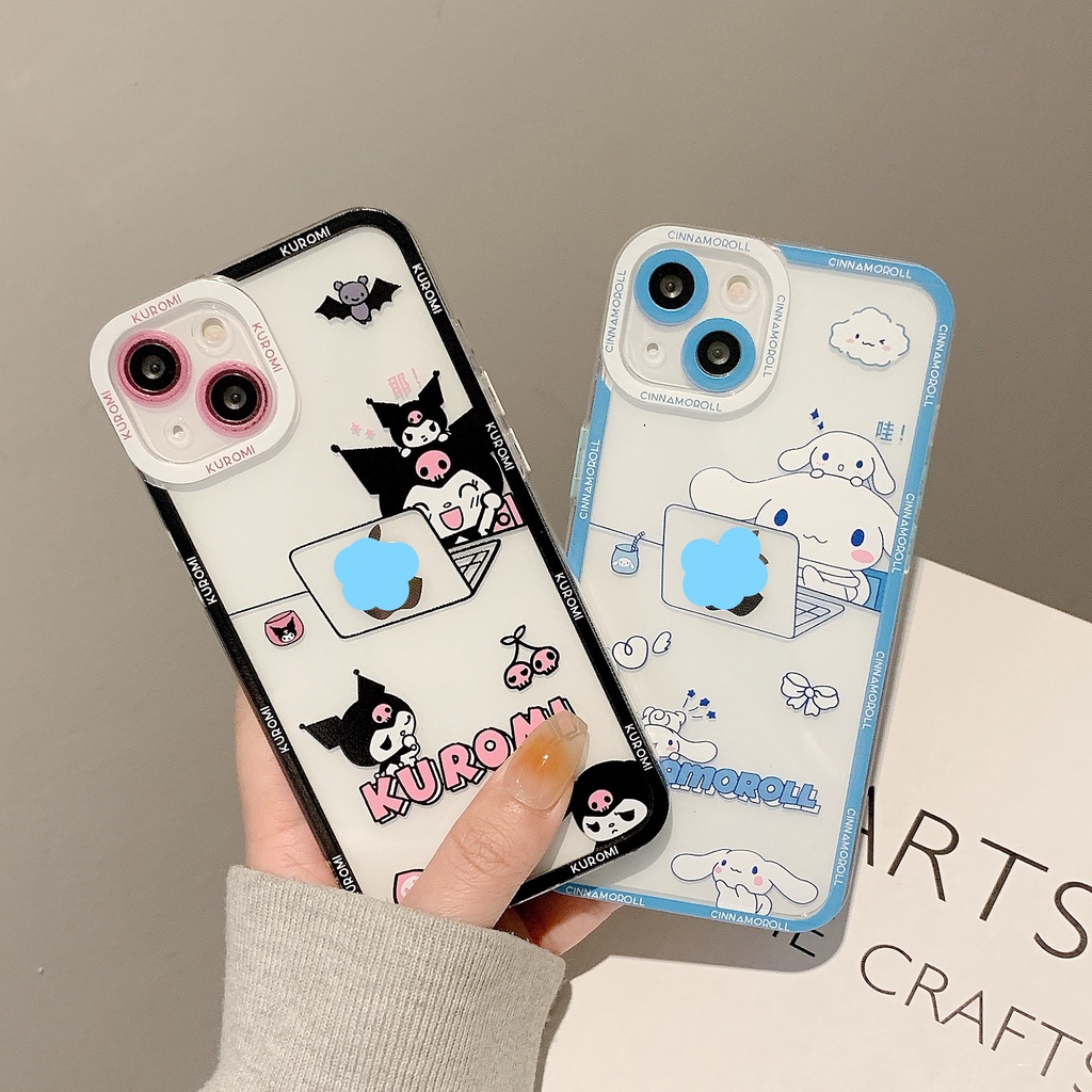 Ốp Điện Thoại Chống Sốc Bảo Vệ Toàn Diện Họa Tiết Logo Kuromi Hoạt Hình Dễ Thương Thời Trang Dành Cho Kuromi