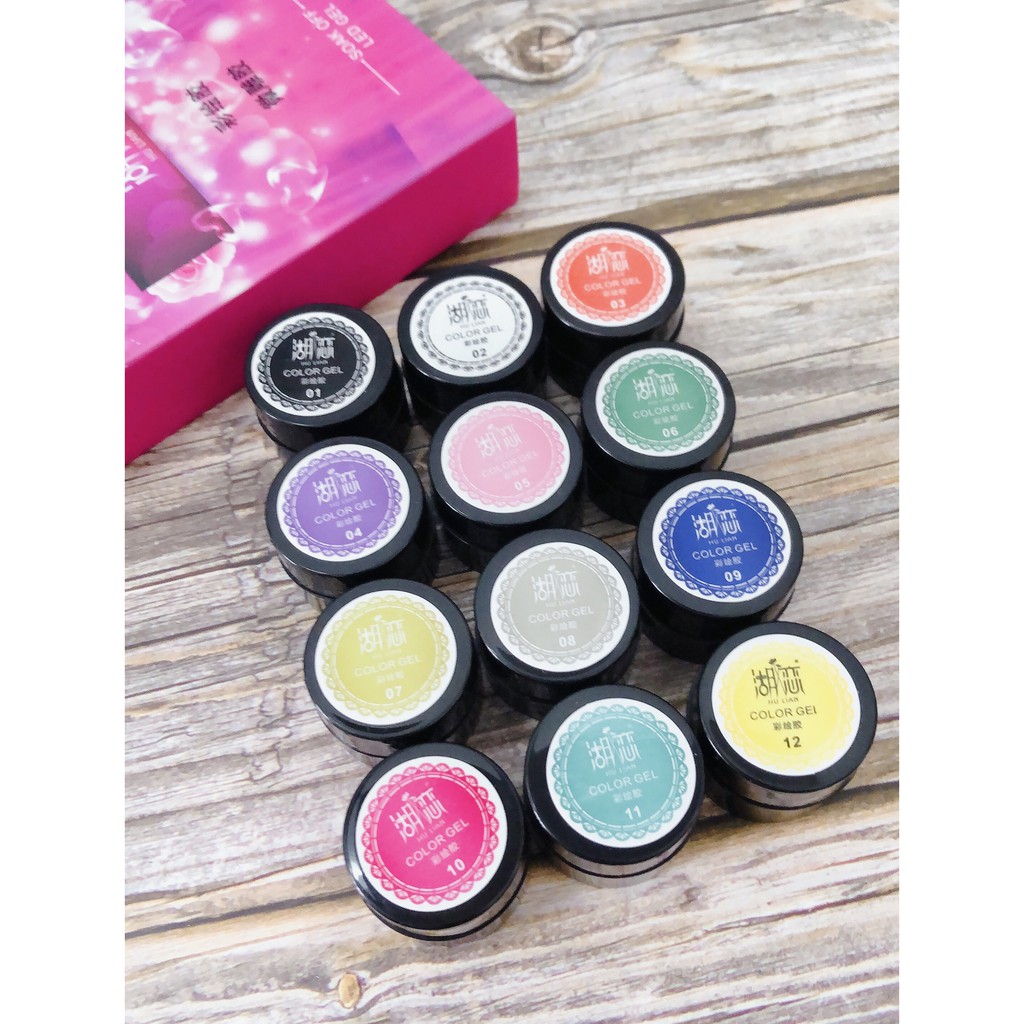 SET GEL VẼ HULIAN 12 MÀU