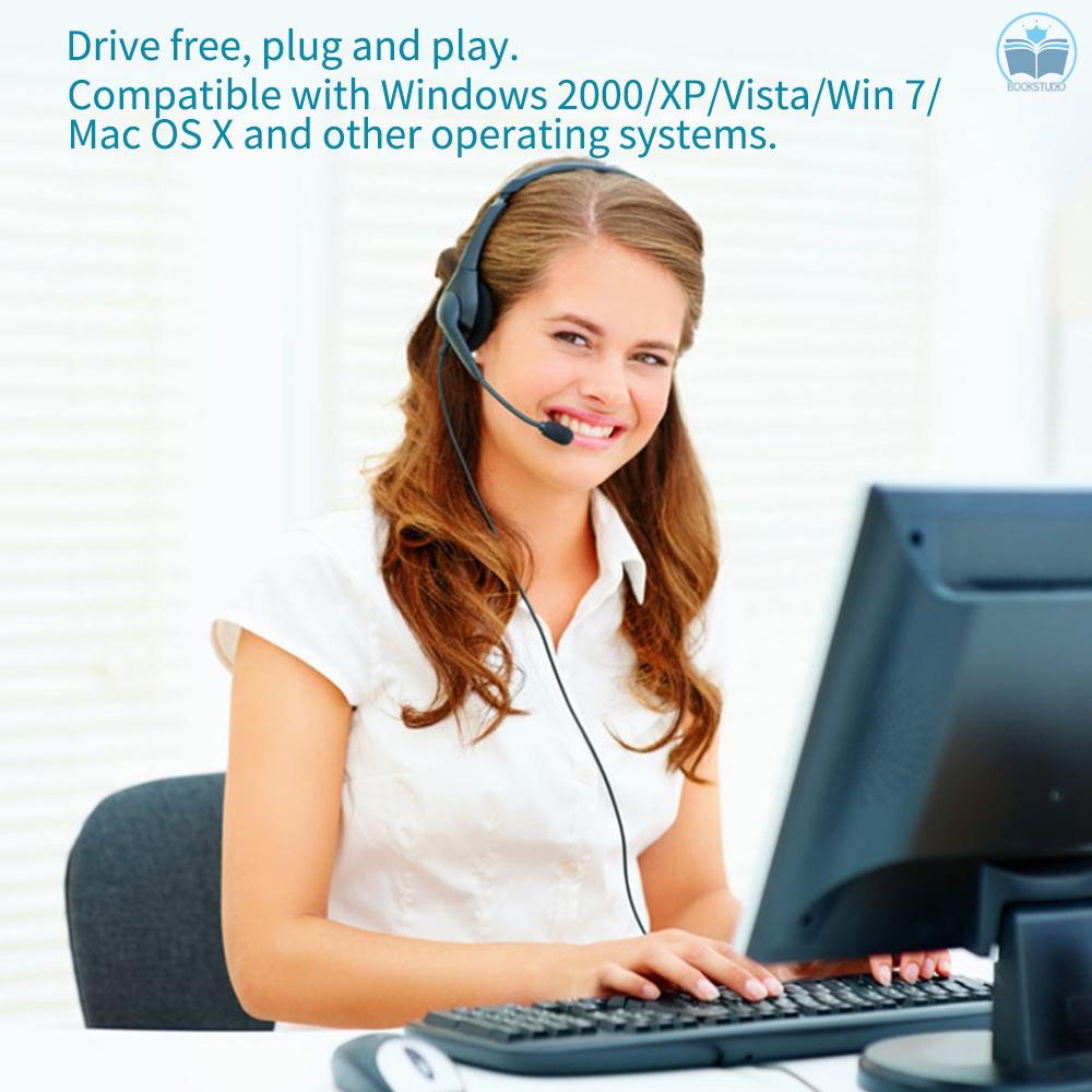 Tai Nghe Usb Có Mic Điều Chỉnh Âm Lượng Chống Ồn Tiện Dụng Cho Văn Phòng / Laptop | BigBuy360 - bigbuy360.vn