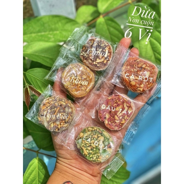 Kẹo Dừa Non Cuộn Bánh Tráng Mix 6 Vị Lon 400Gram[FREE SHIP]TỪ ĐƠN 50K, [Loại Đặc Biệt] Hàng ngon nhà làm