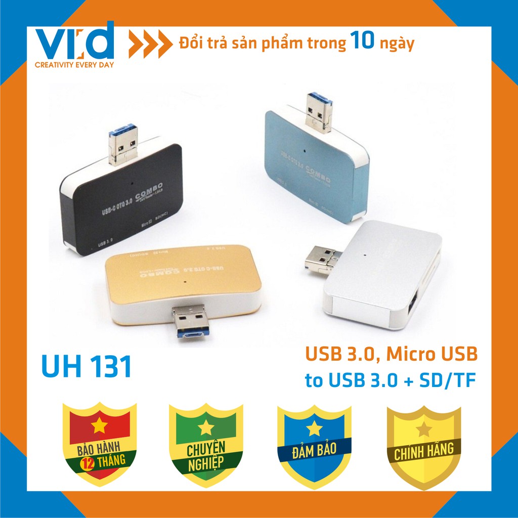 Bộ chuyển đổi USB 3.0 , Micro to USB 3.0 + SD/TF - Bảo hành 12 tháng !!!