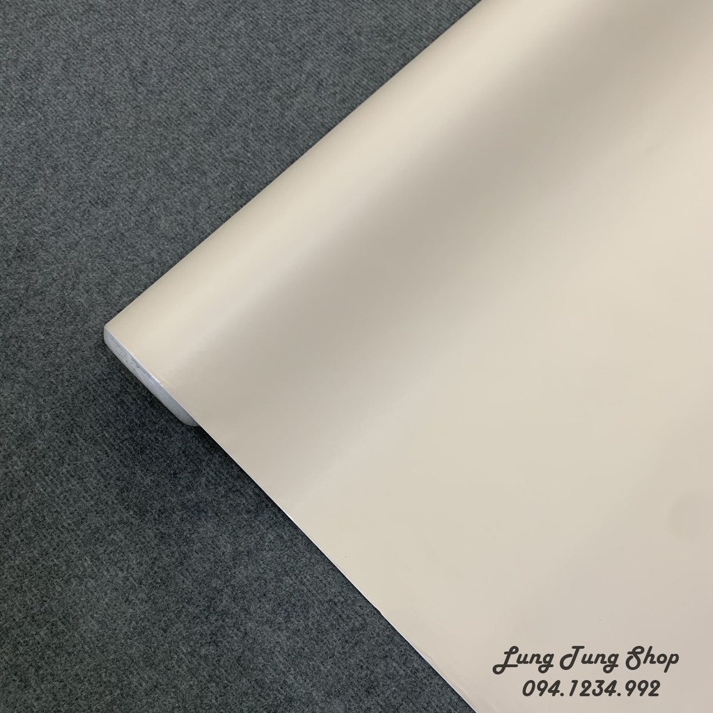 Decal màu kem nhám - giấy dán tường bàn tủ màu kem nhám