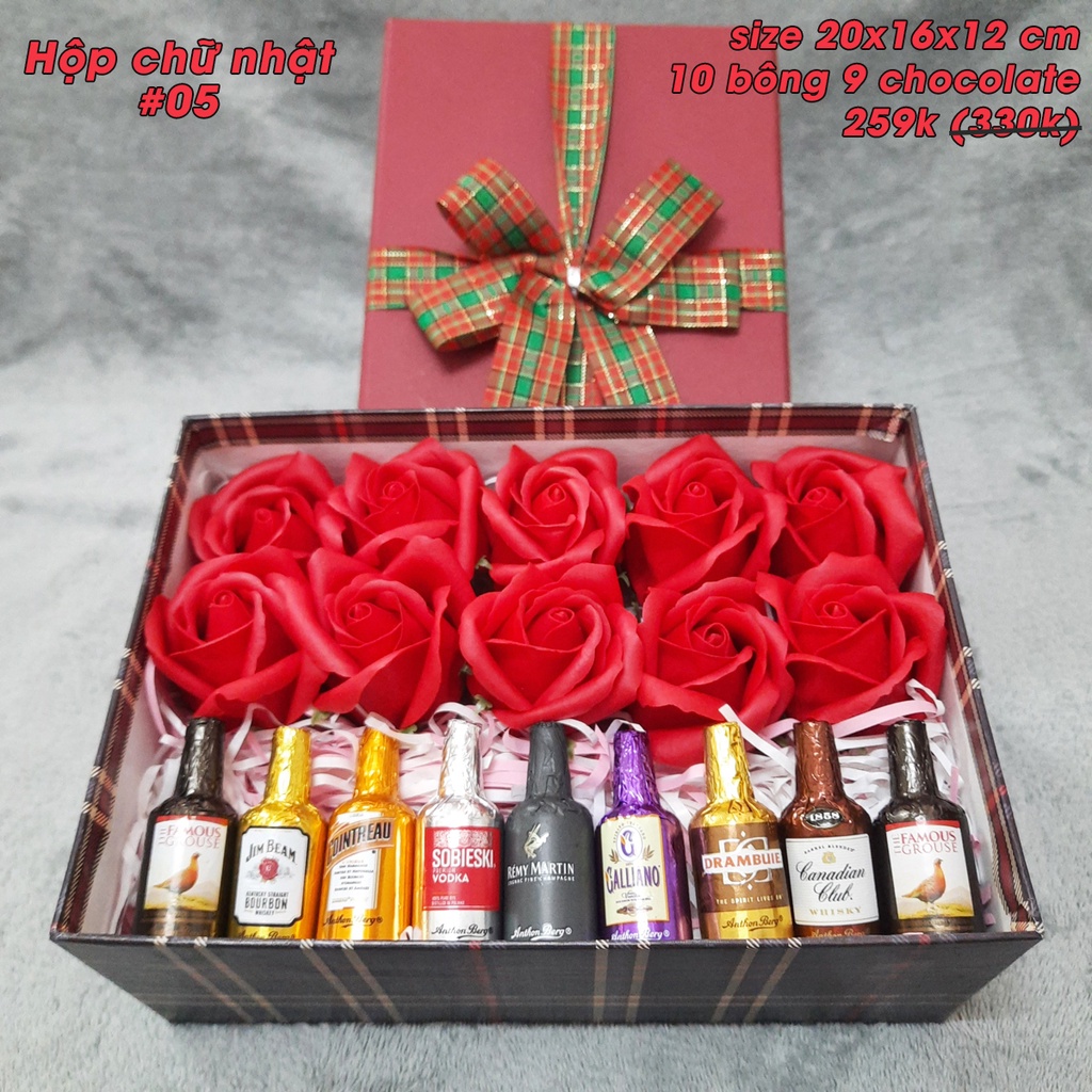 Quà tặng socola nhân rượu nhập Mỹ Valentine 2022 &amp; 8/3 chocolate rượu thượng hạng Anthon Berg