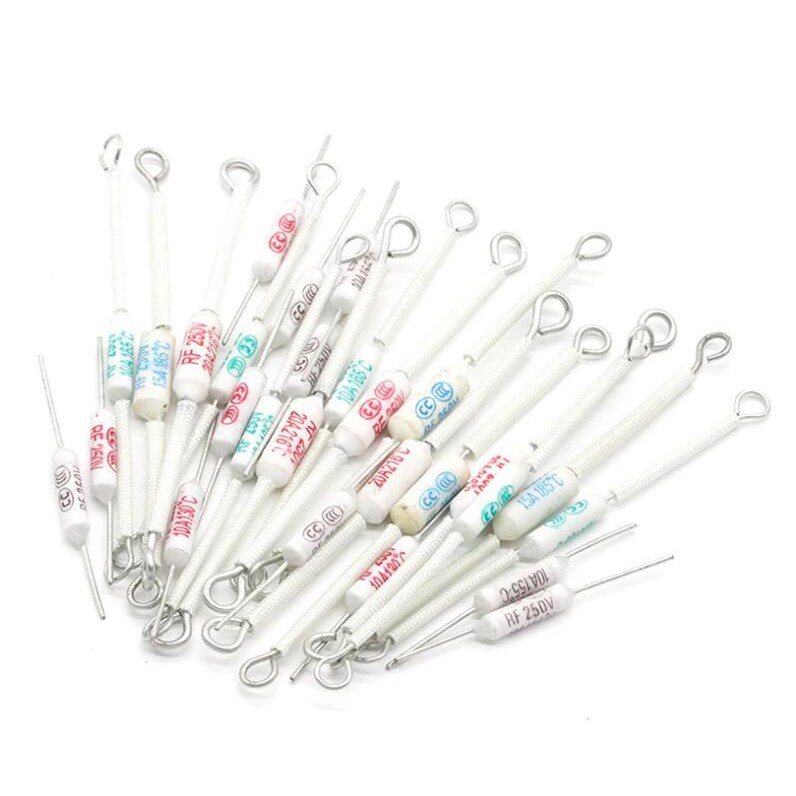 Cầu Chì Nhiệt Độ 130/155/165/185/216/230/240C Bằng Gốm Sứ Rf 250V 10A 15A 20A