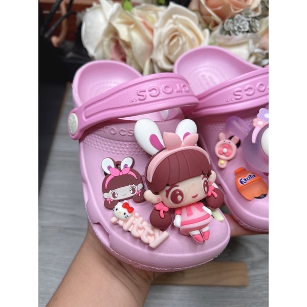 Sẵn Dép hồng có quai hậu kh CoCa