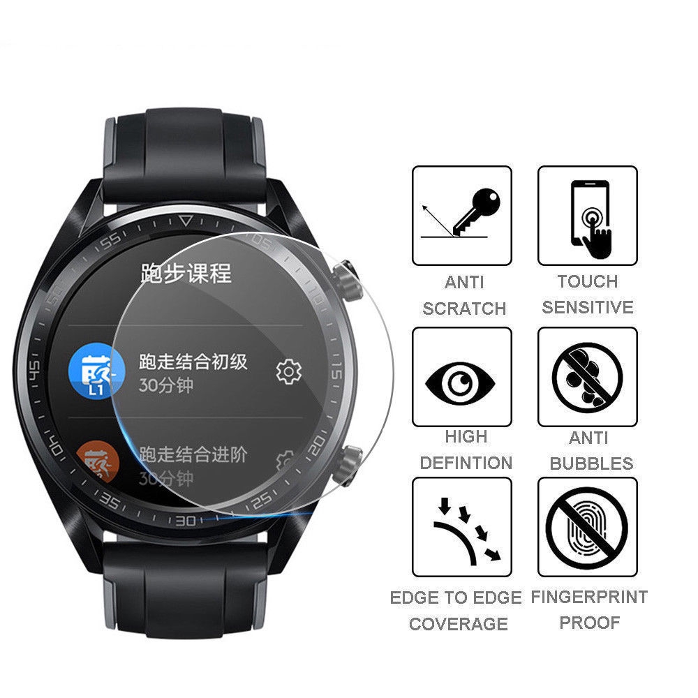 Set 1 / 3 / 5 Kính Cường Lực 9h Hd Chuyên Dụng Cho Đồng Hồ Huawei Watch Gt / Watch Gt Active