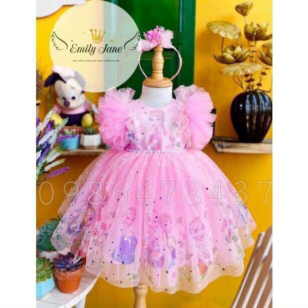 váy elsa cho bé gái(8-18kg) ko kèm bờm