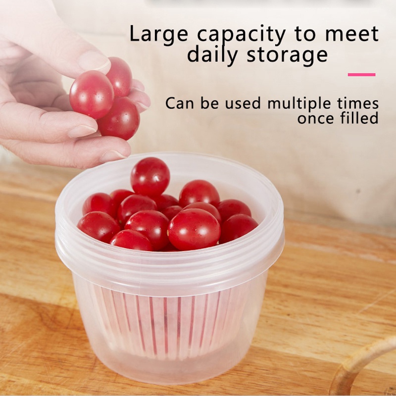 Xả Hộp lưu trữ kín cho Gừng Tỏi Hành tây Tủ lạnh Crisper Debris