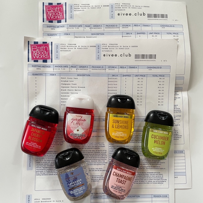 Gel rửa tay khô Bath and Body Works