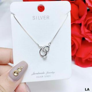 DÂY CHUYỀN BẠC 2 CHIẾC NHẪN LỒNG NHAU