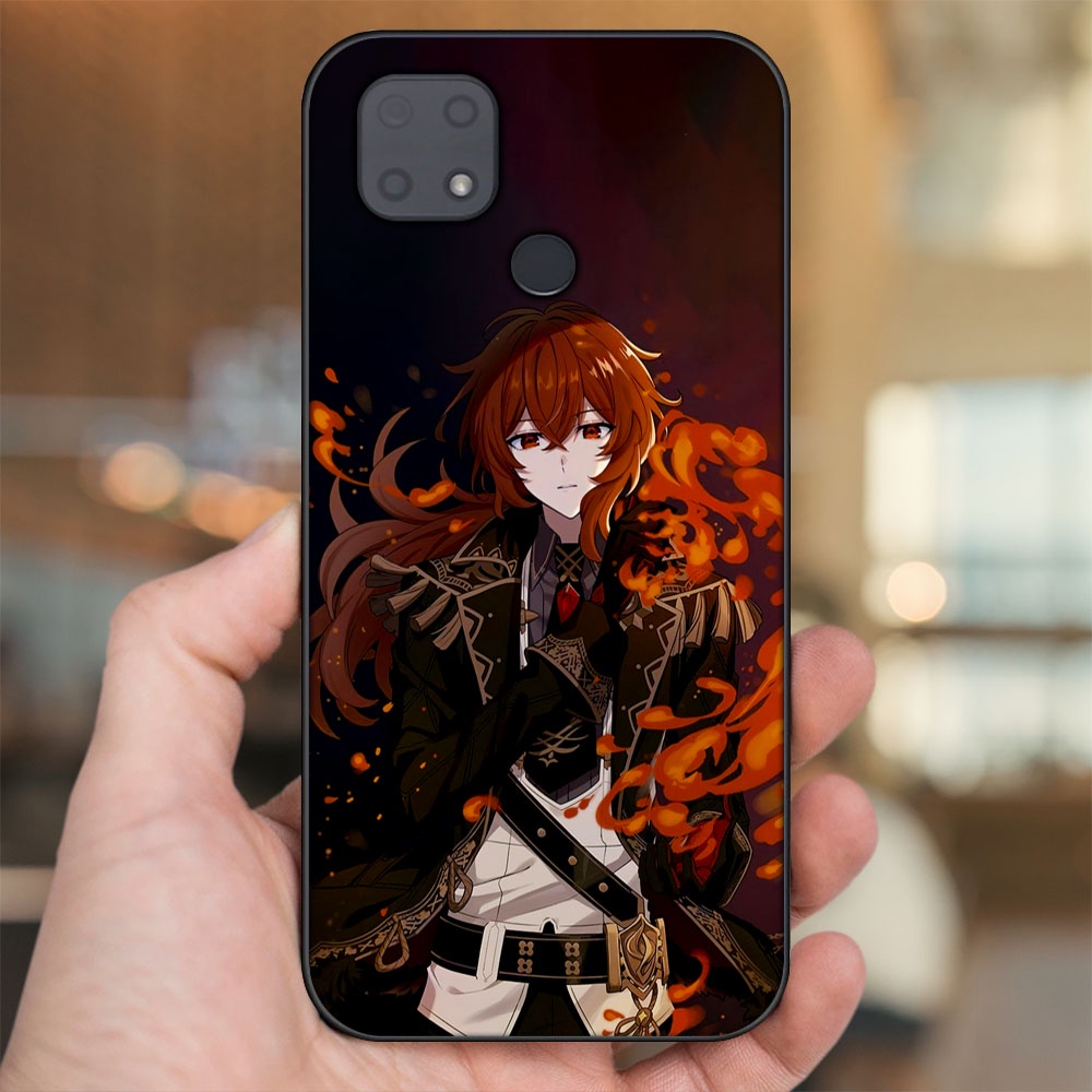 Ốp lưng Xiaomi Redmi 10C viền đen in hình Diluc Genshin Impact