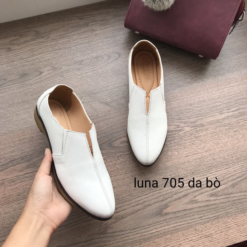 Giày da bò slipon 705 da bò bảo hành 24 tháng bong nổ 1 đổi 1