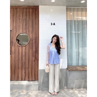 Áo Satin Cổ Rúm HQ🥰