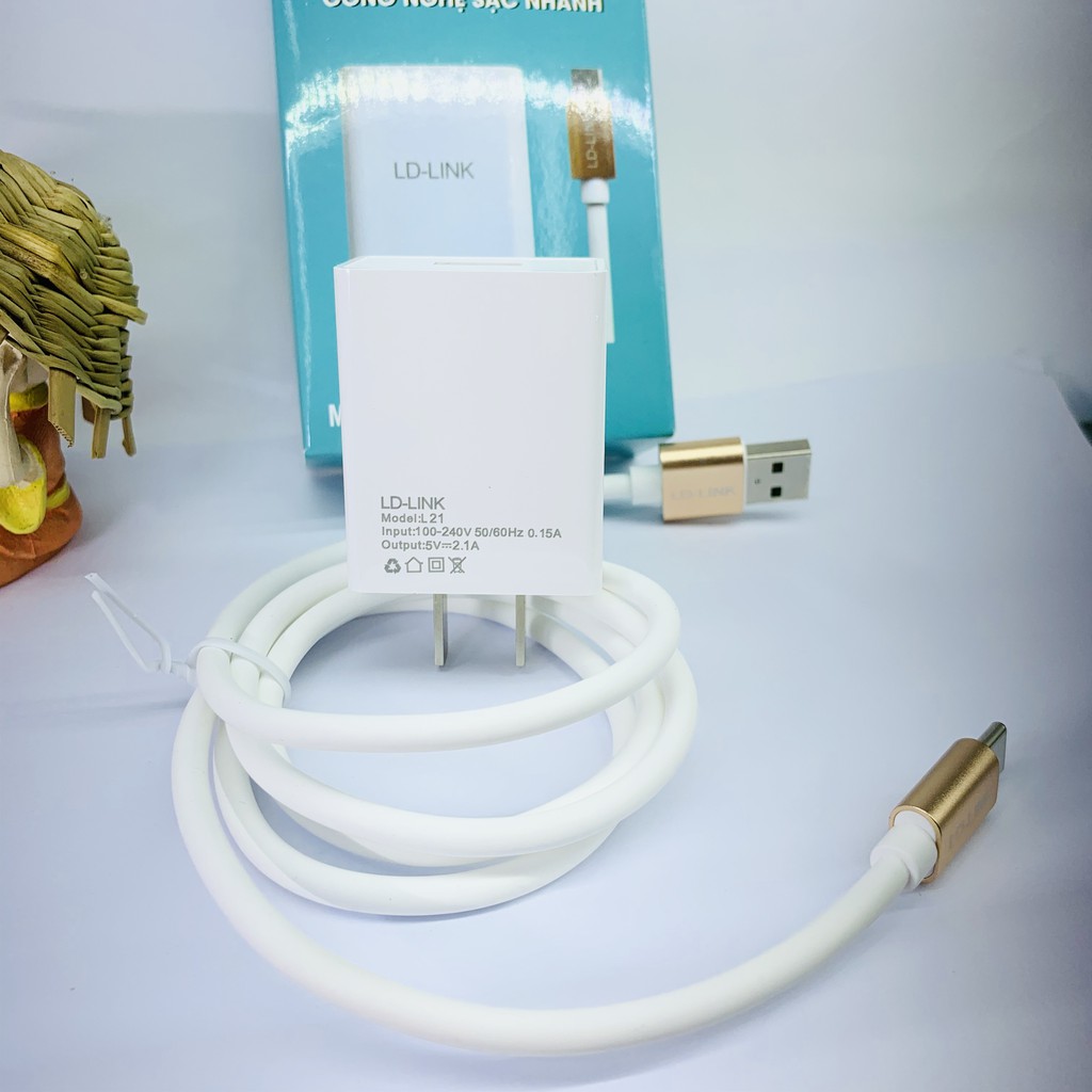 Bộ sạc nhanh Type C chính hãng Ldlink cho Samsung/vivo/oppo/huawei/vsmart/nokia/redmi/relame