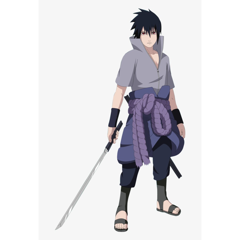 Đạo cụ cosplay thanh Kusanagi của Sasuke bằng gỗ 1m 2 màu đen/trắng | Baystore