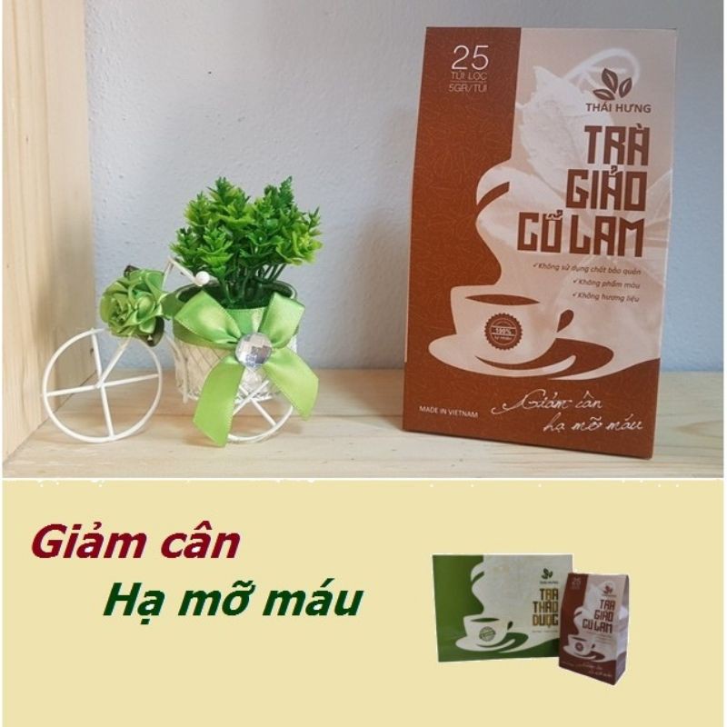 1 hộp Trà Giảo Cổ Lam mỡ máu, tim, huyết, viêm gan,stress