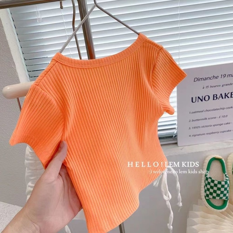 Áo thun cotton không tay thêu 2022 Mới phong cách Hàn Quốc Nhật Bản Cô gái thời trang mùa hè