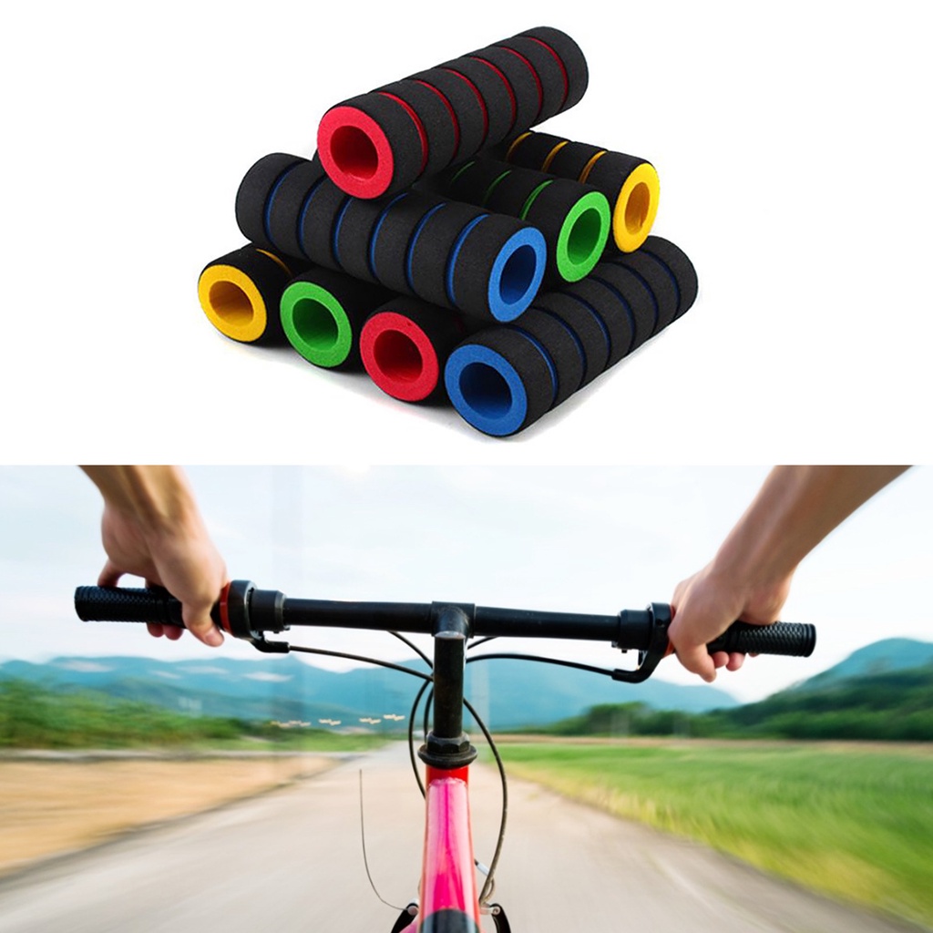 Cặp vỏ bọc tay lái xe đạp mtb bằng xốp mềm chống trượt kiểu Hàn Quốc
