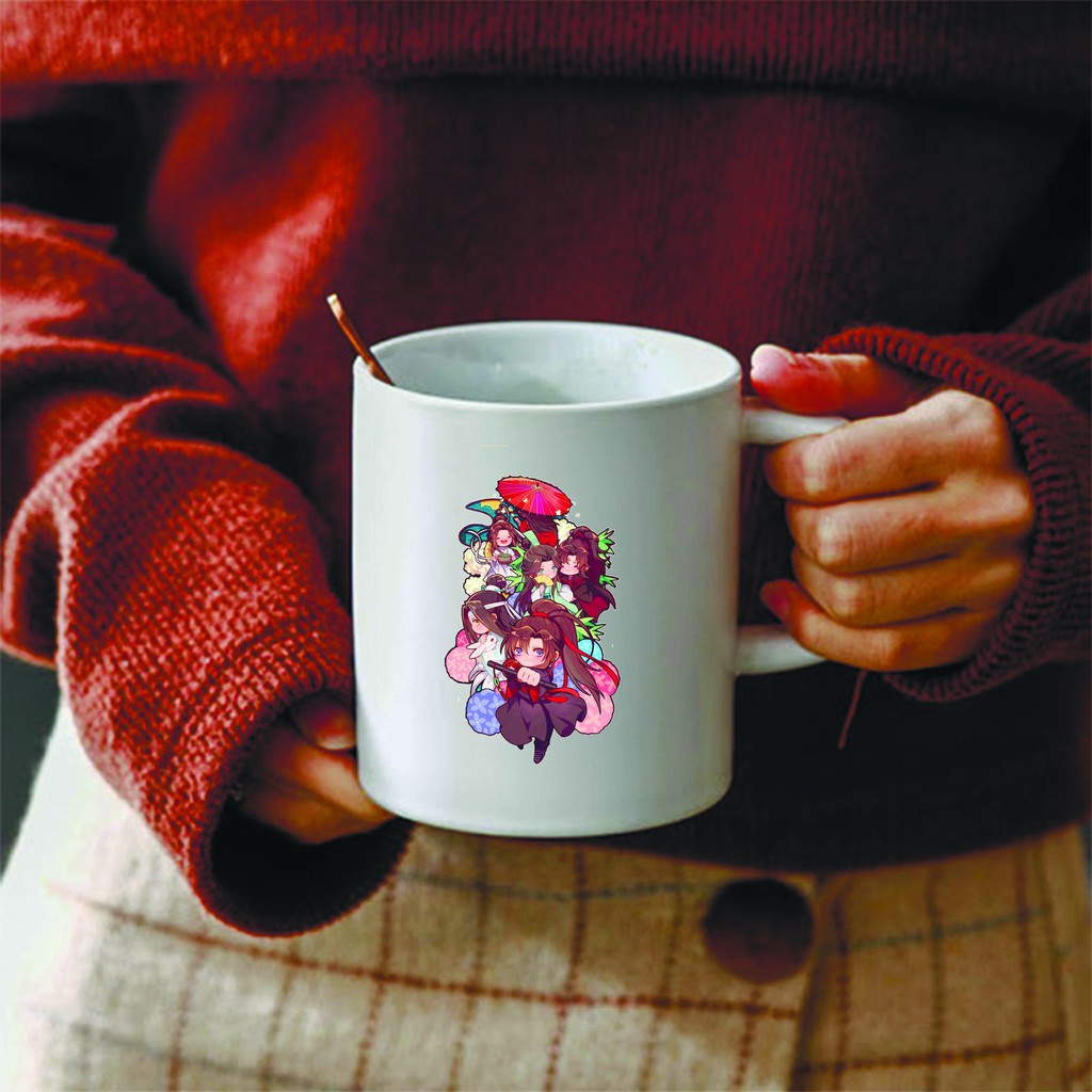 Ly cốc sứ in hình Ma Đạo Tổ Sư Mặc Hương Đồng Khứu dễ thương tiện lợi