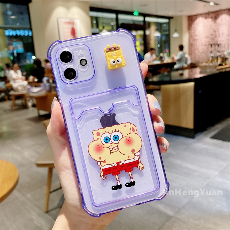 Ốp Điện Thoại Trong Suốt Chống Rơi Hình Nhân Vật Spongebob Cho iPhone 11 12 Pro Max X Xsmax 7 8 Plus Xr 12mini Se2020