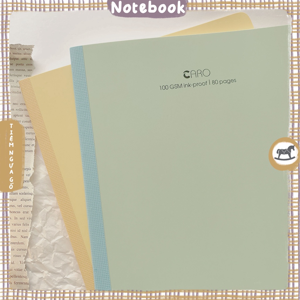 [COMBO 3 QUYỂN] Vở May Dán Gáy Caro Grid B5 Klong 80 Trang 100 GSM Ghi Chép Học Tập Bullet Journal MS 834 - Tiệm Ngựa Gỗ