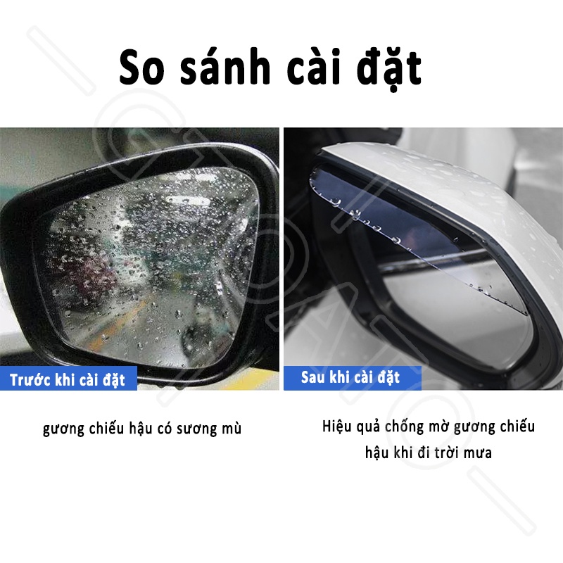 GTIOATO 2 Chiếc Vè Che Mưa Gương Chiếu Hậu Trong Suốt Vè Che Mưa Gương Chiếu Hậu Ô Tô MiếNg DáN ChốNg NưỚC GưƠNg Ô Tô TấM DáN GưƠNg DáN KíNh Ô Tô ChốNg NưỚC Phụ KiệN Xe HơI Cho VinFast Lux A Fadil President SA VF E34