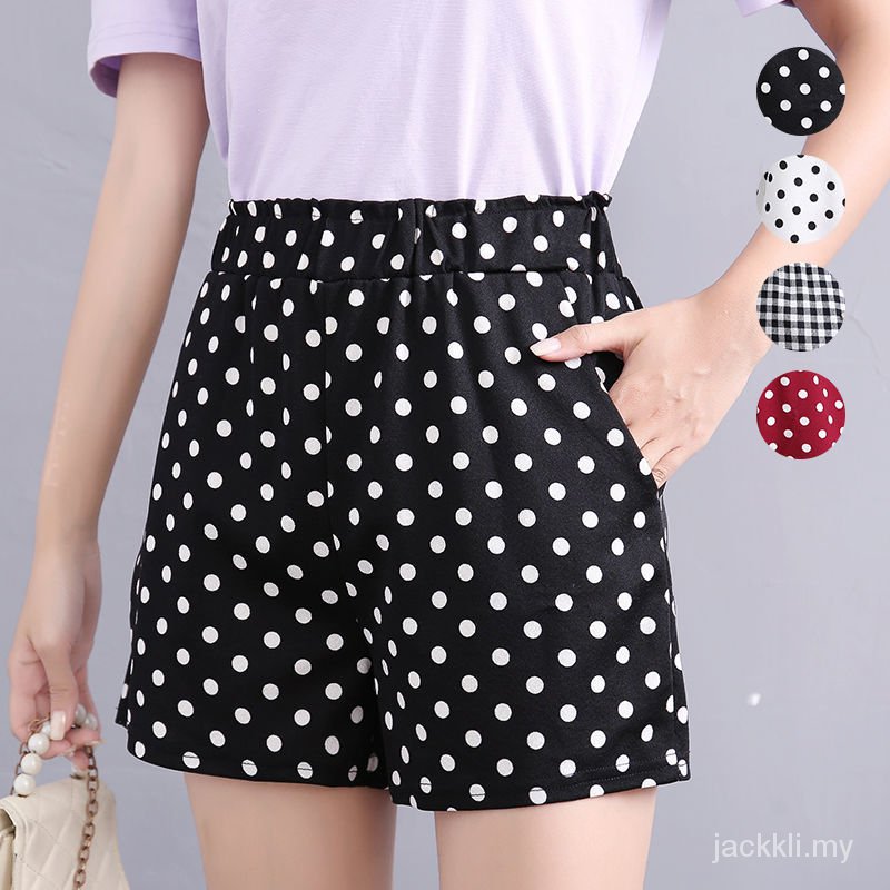 Quần Short Ngủ Lưng Cao Dáng Rộng Họa Tiết Chấm Bi Thời Trang Mùa Hè Cho Nữ 2021 | BigBuy360 - bigbuy360.vn