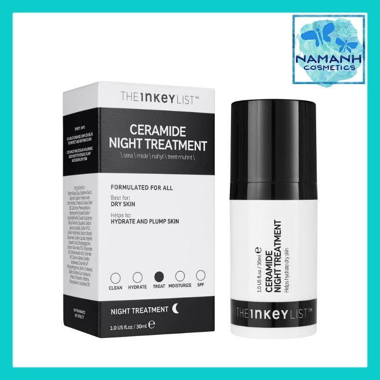 Kem dưỡng ẩm The INKEY List Ceramide Night Treatment 30 ml