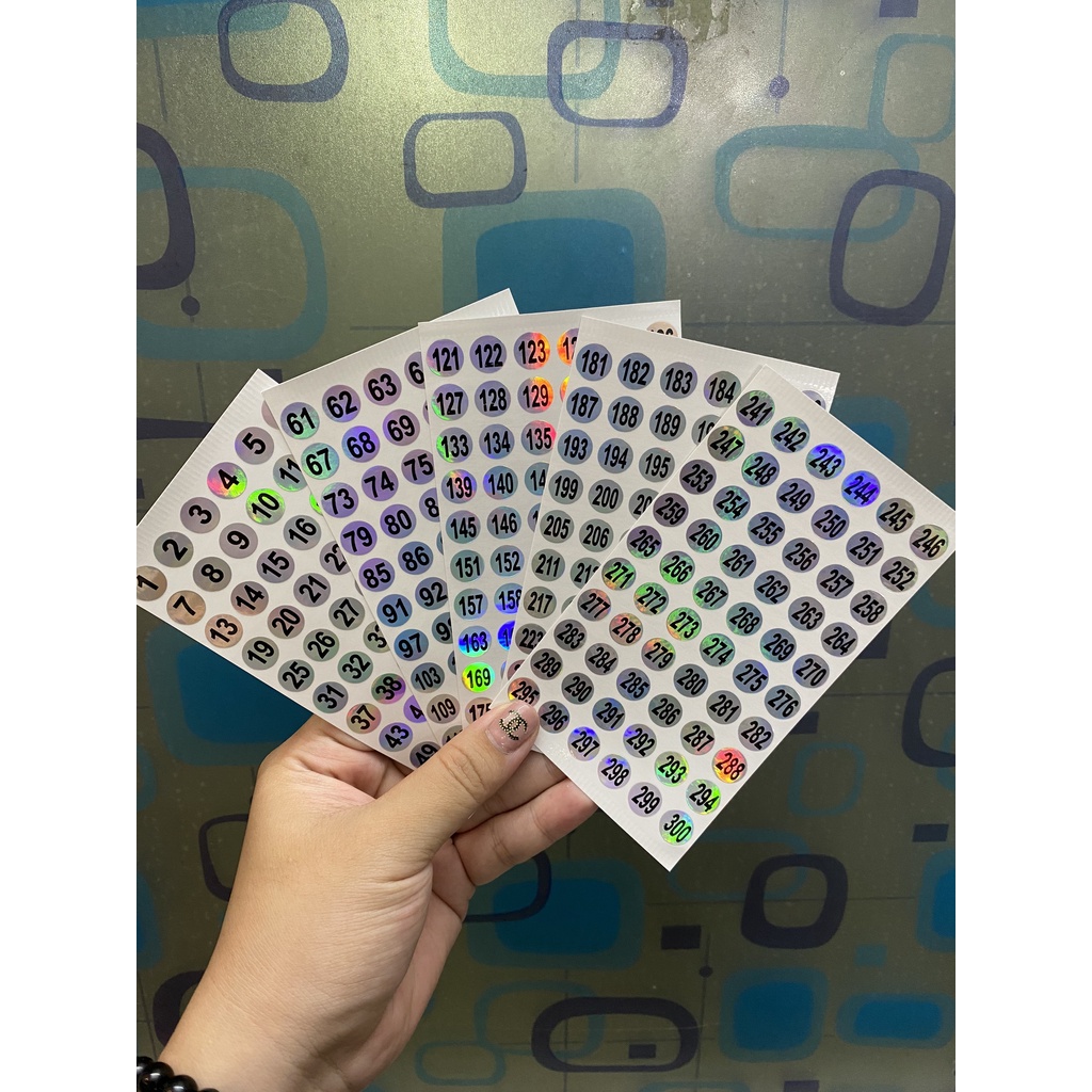 DECAL SỐ DÁN CHAI SƠN, MÃ DÁN NẮP, TEM SỐ PHÂN LOẠI THỨ TỰ, MÀU SẮC